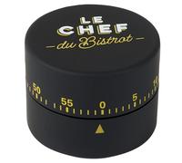COOK CONCEPT, KM0502, Minuteur Mécanique Bistrot Vintage, Précision de Mesure, Alarme Sonore, Facilité d'Utilisation, Compact et Pratique - Taille 59 cm, Couleur Noir