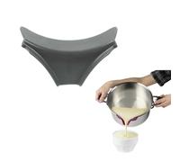 COOK CONCEPT, KU64321, Bec Verseur en Silicone Pratique et Ergonomique pour Casseroles, Idéal pour Sauces et Liquides, Résistant à la Chaleur, Facile à Nettoyer, 12x5 cm, Noir