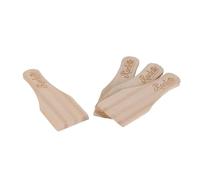 COOK CONCEPT - KU6537 Spatule en Bois pour Raclette - Ensemble de 4 Accessoires Pratiques pour Cuisine - Dimensions 4 x 0,4 x 11,2 cm - Couleur Bois Naturel