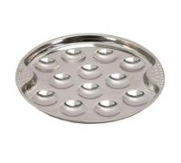 COOK CONCEPT - KU6712 Assiette en INOX pour 12 Escargots - Conçue pour Dîners Conviviaux - Facile À Nettoyer - Résistante À La Chaleur - Taille 12 - Couleur Argent