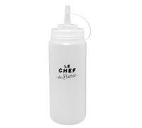 COOK CONCEPT - KU6772 Bouteille à Sauce 450 ML - Embout Fin pour Application Précise - Bouchon Refermable - Idéale pour Vinaigrettes et Huiles Aromatisées - Transparent