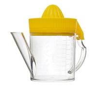 COOK CONCEPT - KU6777 - Presse-Citron Arrosoir Arnaud en Plastique - Double Tamis - Capacité Élevée - Idéal pour Jus d'orange - Pamplemousse - Citron - Brunchs - Jaune - Taille Unique