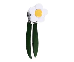 COOK CONCEPT - KU6779 - Ouvre-Boîte Floral 2 en Acier Inoxydable - Design Élégant - Pratique et Ergonomique - Idéal pour Cuisine - Taille Unique - Couleur Verte et Blanche