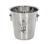 COOK CONCEPT KV7014 Seau à Champagne, Acier Inoxydable, Gris, 22,4 x 22,4 x 21 cm