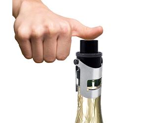 COOK CONCEPT - KV70241 Bouchon à Champagne en ABS/INOX/Silicone - Préserve Arômes et Pétillant 10 Jours - Système Mémo-Dates - Dimensions 4,30 x 3,50 x 8 cm - Couleur Aléatoire