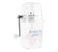 Cook Concept KV7141 Broyeur à Glace Pilée à Manivelle Complètement Givré ou Brisez la Glace ou En direct du Pôle Nord Transparent H23,5 x 11 x 15,3 cm