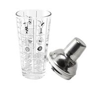 Shaker - Cook Concept - 450 Ml - Verre - Argent Et Transparent - Avec Recettes