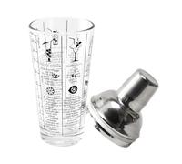 Shaker En Verre Avec Recettes 450ml M12 Transparent