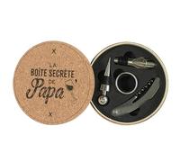 Cook Concept - KV7403 Coffret À Vin 4 Pièces avec Tire-Bouchon, Verseur, Bouchon et Anneau Anti-Goutte - Conçu pour Dégustation et Apéritif - Taille Standard - Couleur Beige