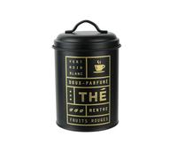 COOK CONCEPT LA Boite A - BT6668 - Boite Rangement The Cuisine Metal Message Noir Mat, Art de la Table - 12 x 18.50 cm