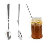 COOK CONCEPT Cuillères à confiture KU6317 inox - lot de 2 - adaptées au rebord des pots - Gris