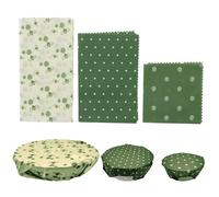 Cook Concept – Emballage alimentaire réutilisable – Cire d'abeille – Vert et beige