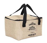 COOK CONCEPT Lunch Bag Isotherme Effet Jute 8 L Fermeture Éclair Beige