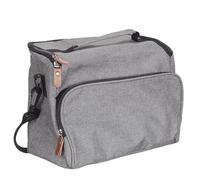 COOK CONCEPT Lunch Bag Isotherme Zippé Sangle Réglable Gris et Noir | Textile, lunch bag isotherme, fermeture zippée, sangle réglable, garde chaud et froid, repas nomades, gris et noir