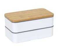 Cook Concept – Lunch Box KA4820 2 niveaux, bande élastique, 18.5×10.5×9.7 cm Fleurie