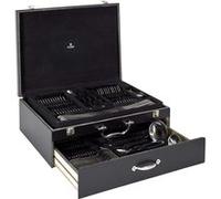 Cook Concept - Ménagère 84 pièces en inox coffret en bois avec tiroir Noir G