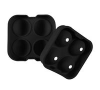 COOK CONCEPT - KV7402 Moule à Glaçons en Silicone Beige, Design Sphérique pour Boissons, Démoulage Facile, 4 Glaçons de 4,4 cm, pour Cocktails et Desserts, Beige