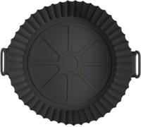 COOK CONCEPT - Moule de cuisson rond KC0008 - Silicone antiadhésif pour friteuse à air, 20 cm Gris