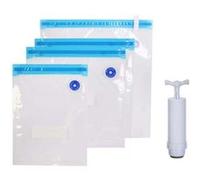 Cook Concept Sachets vide d'air KB5975 x4 avec pompe – Réutilisables – Blanc (S1 M2 L1)