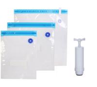 Cook Concept Sachets vide d'air KB5975 x4 avec pompe – Réutilisables – Blanc (S1 M2 L1)