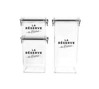 COOK CONCEPT Set de 3 Boîtes de Conservation Empilables Transparent