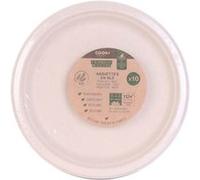 Cook Concept - Set de 50 assiettes éco-responsables en blé 25 cm beige G