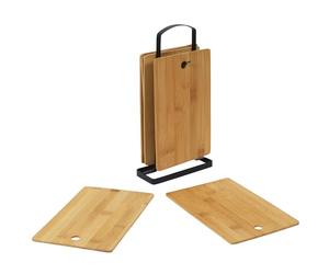 COOK CONCEPT Set de 6 Planches à Découper en Bois Marron Pratiques