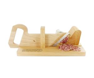 COOK CONCEPT Trancheuse Guillotine à Saucisson Bois et Inox Apéritif | Bois et inox, trancheuse guillotine, saucisson et charcuterie, lame ultra-tranchante, apéritifs, stable, entretien facile