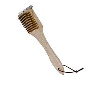 Cook’in Garden - Brosse de Nettoyage 2 en 1, Cuivre + Racloir Inox, Avec Brosse Mousse pour Barbecue et Plancha, Dégraisse et Nettoie Grilles en Profondeur