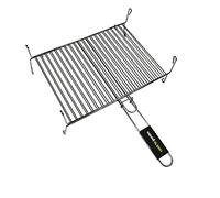 Cook’in Garden - Grille à Pied Double, 1 Poignée, Dimensions 40 × 30 cm, Résistante aux Flammes et Hautes Températures, Manche Soft Touch Facile à Utiliser, Grille Compatible Multi-Marques