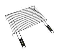 Cook’in Garden - Grille à Pied Simple, 2 Poignées, Dimensions 60 × 40 cm, Résistante aux Flammes et Hautes Températures, Manche Soft Touch Pratique, Grille Barbecue Extérieur Compatible Multi-Marques