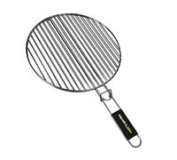 Cook’in Garden - Grille Double Ronde, Diamètre 37 cm, Résistante aux Flammes et Hautes Températures, Manche Soft Touch Ergonomique, Accessoire Idéal pour Barbecue Extérieur, Compatible Multi-Marques