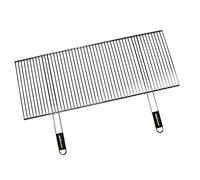 Grille de barbecue recoupable en acier 100 x 40 cm avec poignées en Soft-Touch