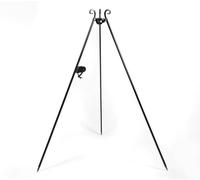 Cook King Barbecue suspendu trépied avec manivelle et kit de chaîne | Armature en acier pliable | Noir | Hauteur réglable par manivelle | Pour brasero ou feu de camp | Fabriqué à la main en Europe |