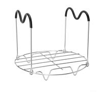 Cook Like a Pro Lot de 2 grilles à vapeur robustes en acier inoxydable avec poignée confortable en silicone (avec silicone)