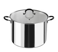 Cook N Home 00335 Casserole en Acier Inoxydable avec Couvercle Argenté 20 l