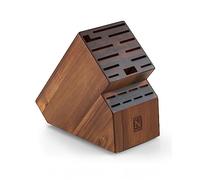Cook N Home Bloc de rangement pour couteaux Bois d'acacia 20 slots Acacia Wood