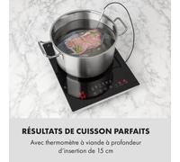 Cook n Roll Plaque à induction 2000 W minuterie 3 h 10 niveaux noir