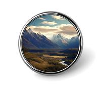 Cook National Park - Épinglette ronde en métal - Motif paysage du parc national - Pour chapeaux, sacs à dos, cravates, costumes - Accessoire de fête de mariage - Circulaire