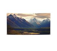 Cook National Park Montagne Paysage de Montagne Toile de fond pour intérieur et extérieur Toile de fond d'anniversaire Poster Décorations de fête Fournitures de fond photo avec œillets Bannière murale