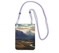 Cook National Park Mountain Landscape Sac à bandoulière étanche pour téléphone portable pour femme et homme avec sangle réglable