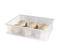 CookandSupply Conteneur pour Levée de Pizza et Pain BPA-free - Bac à Pâte Certifié Contact Alimentaire - Made in Italy - 1 Bac Empilable 40x30x10