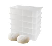 CookandSupply Conteneur pour Levée de Pizza et Pain BPA-free - Bacs à Pâte Certifiés Contact Alimentaire - Made in Italy - 5 Bacs Empilables 40x30x10 + 1 Couvercle