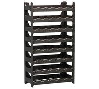 CookandSupply x TheWV Cave à Vin Plastique Modulaire Empilable, Casier Bouteilles Effet Cuir Martelé, 6 Bouteilles par Module, Étagère Range Bouteilles Gain de Place - Noir, 48