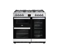 Cookcentre 90DFT - Cuisinière (four à deux étages) - pose libre - largeur : 90 cm - profondeur : 60 cm - hauteur : 90 cm - acier inoxydable