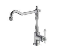 Cooke & Lewis Mitigeur de cuisine bec haut Belmore nickel brossé