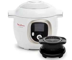 Cookeo MOULINEX CE85XAF0 blanc 6 L, 9 modes de cuisson + Extra Crisp