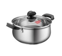 COOKER KING Cocotte de 20 cm non revêtue pour ragoût, soupe, cuisinière à gaz, cuisinière à induction, universelle
