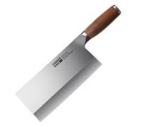 COOKER KING Couteau de Chef Lourd en Acier Inoxydable Forgé Japonais, Hachoir Robust avec Manche en Bois Imperméable pour Viande et Légumes