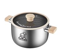 COOKER KING Marmite en acier inoxydable 316 marmite domestique marmite à soupe bouillie marmite à induction cuisinière à gaz universelle B.Duck casserole en acier inoxydable 316 22cm